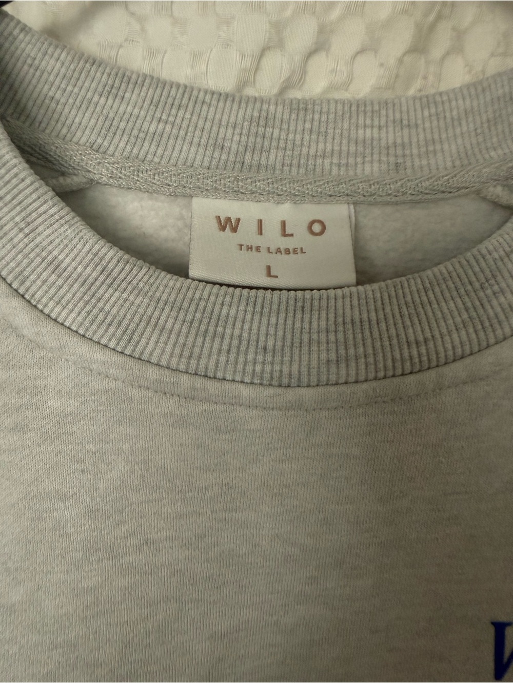 WILO The Label Wellness Club Oversized Sweatshirt Gray Blue Large - Picture 8 of 8